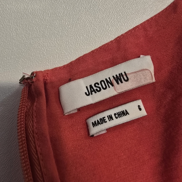 Jason Wu Lace Detail Cotton Dress A-line Sleeveless Sweetheart - Picture 12 of 13